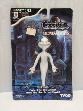 Vintage 1995 Tyco Casper The Friendly Ghost Stinkie Bendable Figure Sealed